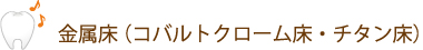 金属床（コバルトクローム床・チタン床）